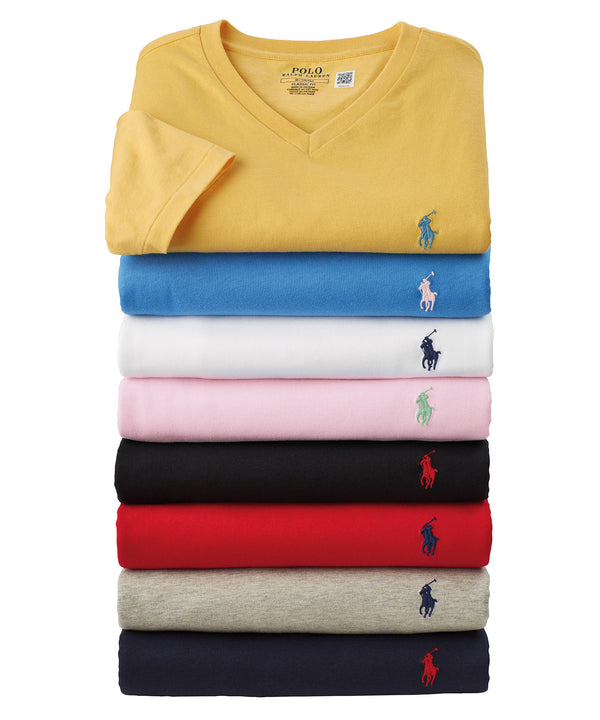 T-shirt POLO RALPH LAUREN Short Sleeve V-Neck T-Shirt Azul de Homem, 710708261004