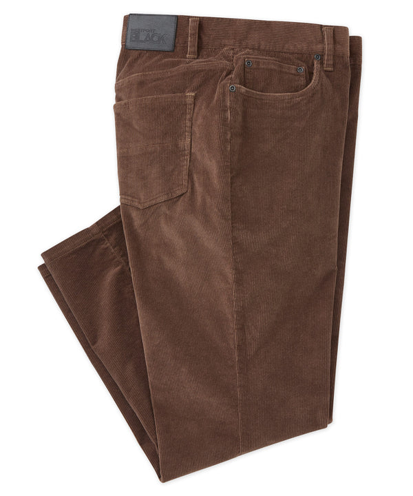 Westport Black Stretch Corduroy 5-Pocket Pant