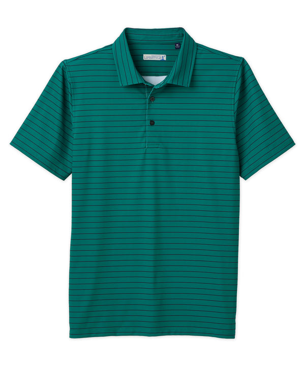 Westport Lifestyle Shadow Stripe Performance Polo Knit Shirt