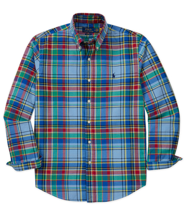 Store Ralph Lauren Classic Fit Plaid Button Down Short Sleeve Shirt XLT