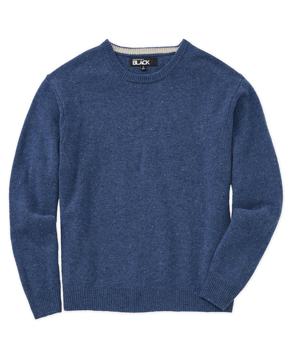 NWT J.CREW Blue 100% Cotton Donegal Tweed top Pullover Sweater Men L