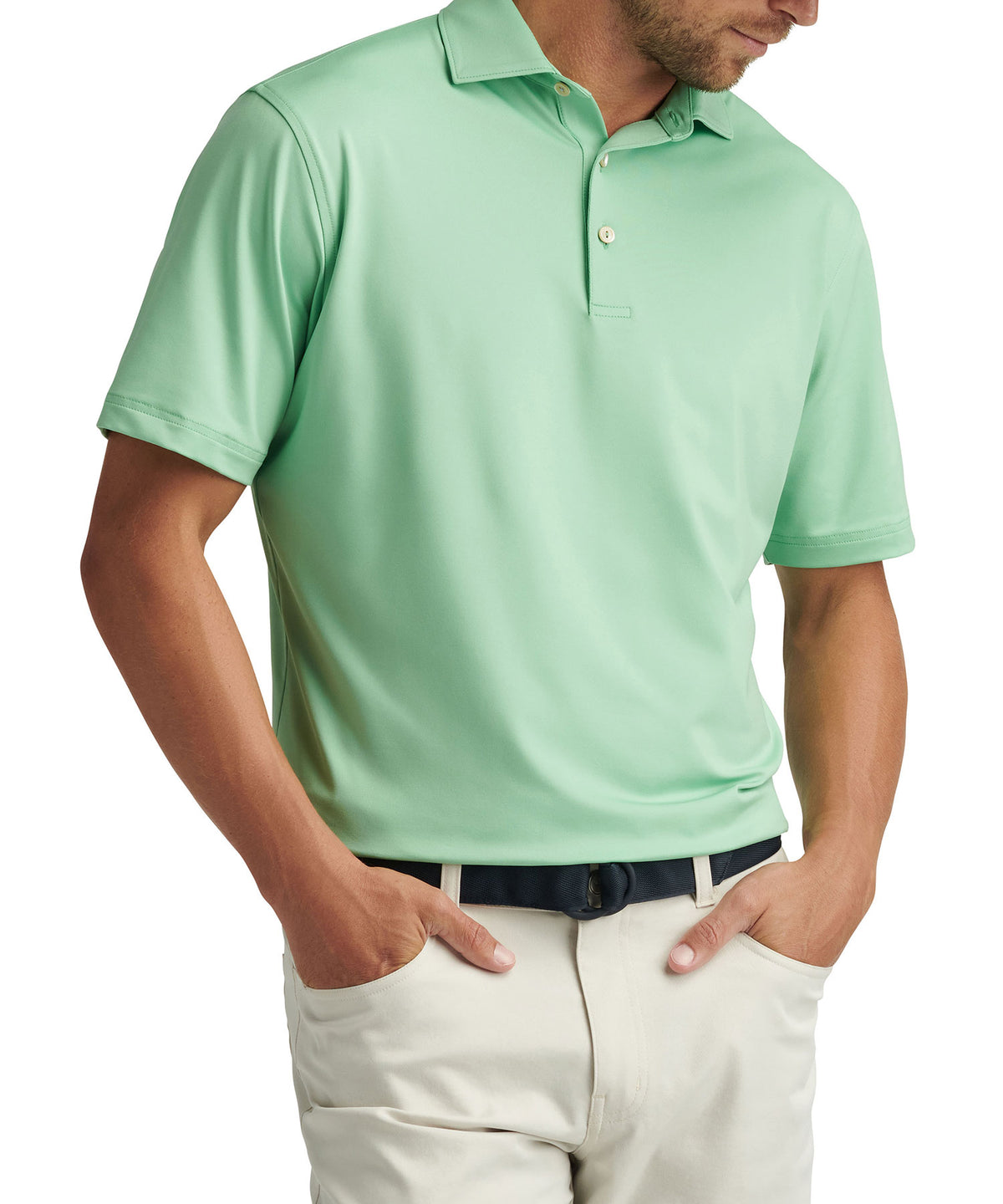 Peter Millar Solid Stretch Jersey Performance Polo Shirt, Men's Big & Tall