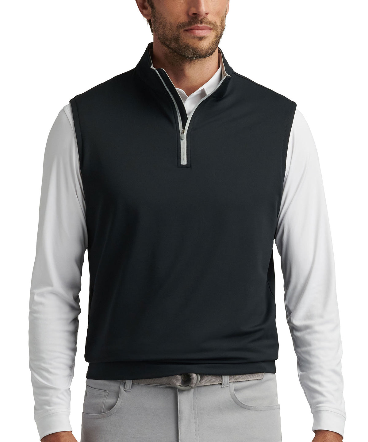 Peter Millar Galway Stretch Terry Quarter-Zip Vest, Men's Big & Tall