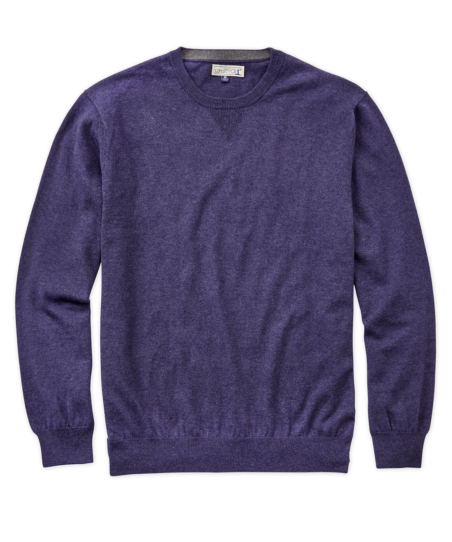 Westport Lifestyle Cotton-Cashmere Crewneck Pullover - Westport Big & Tall