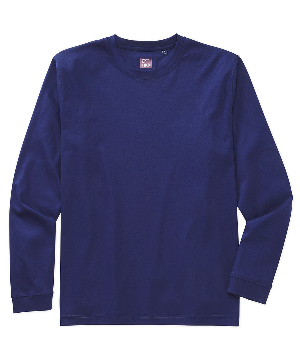 Westport No-Tuck Long Sleeve Stretch Cotton Crew Neck T-Shirt, Men's Big & Tall