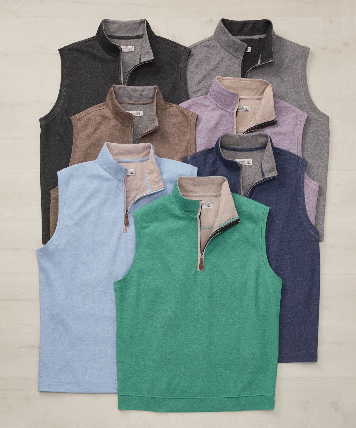 Westport Lifestyle Melange Quarter-Zip Vest, Men's Big & Tall