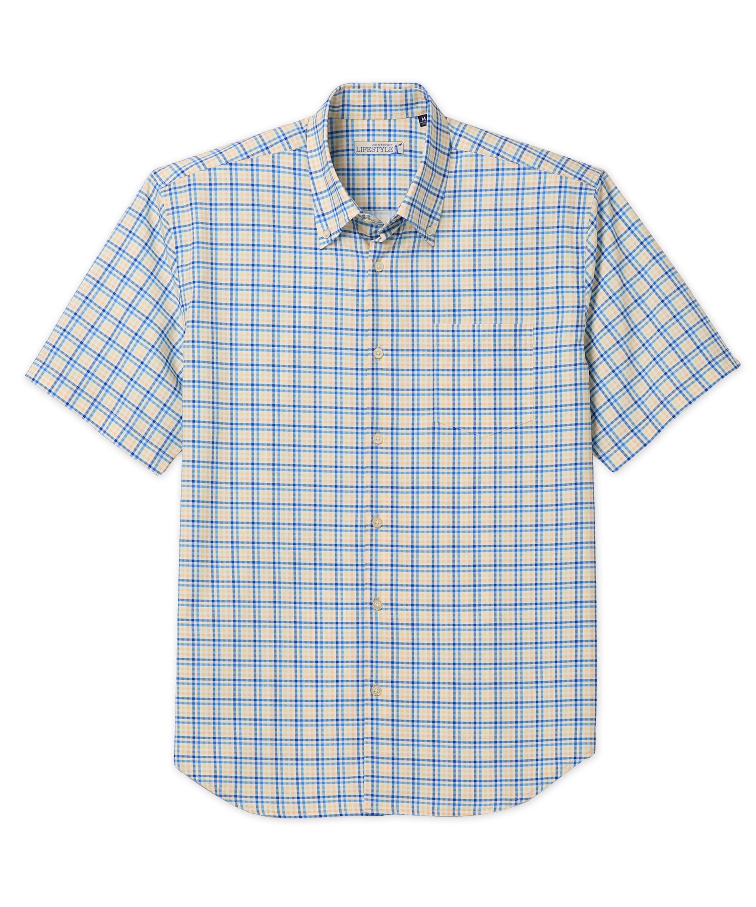 Westport Lifestyle Short Sleeve Woven Performance Sport Shirt