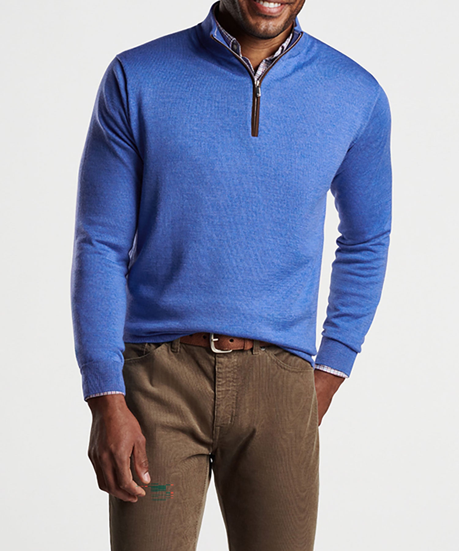 Ravens Quarter-Zip Sweater in Olive Branch by Peter Millar - Hansen's  Clothing