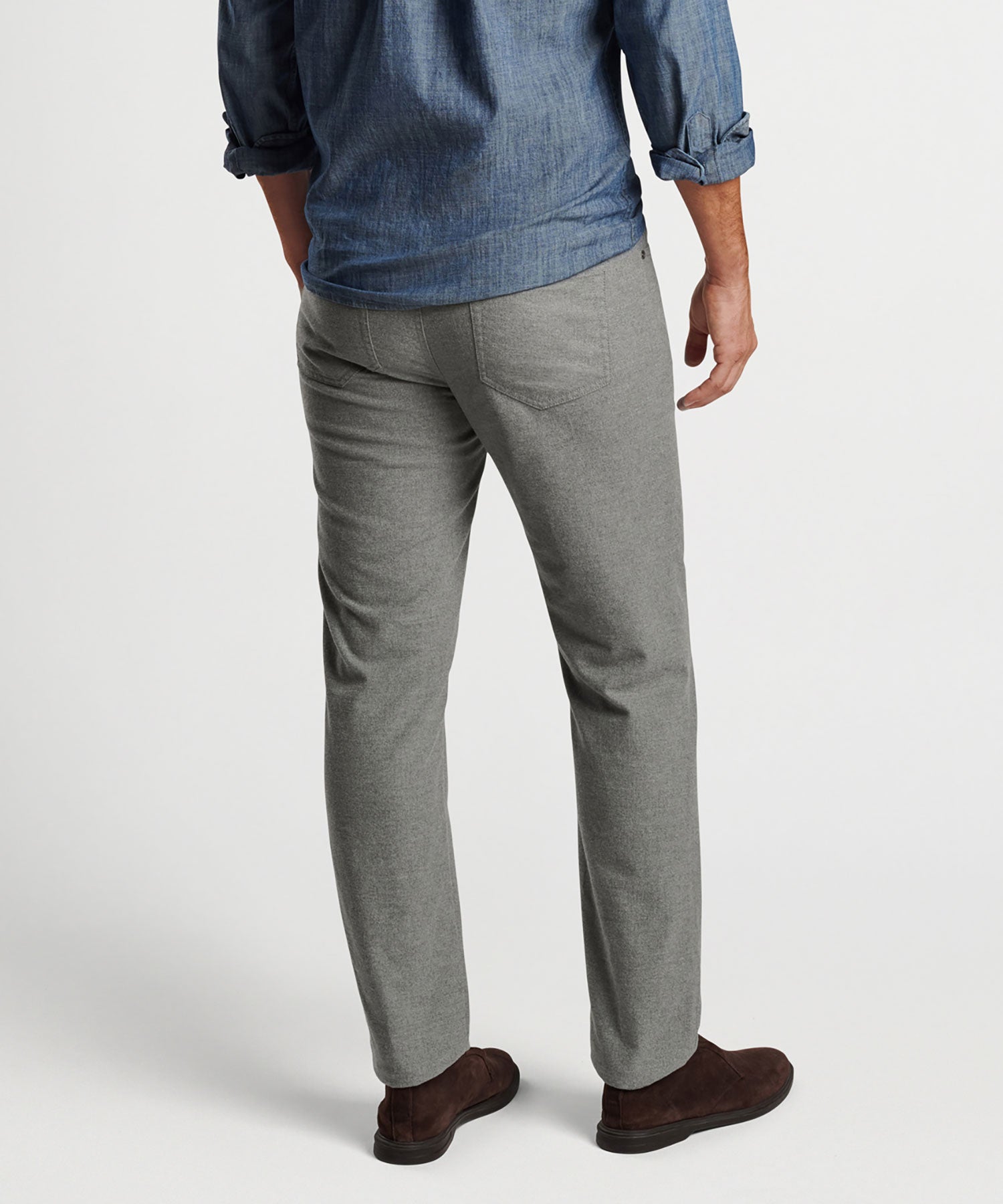 Peter Millar Brevard Performance Flannel Five-Pocket Pant: Charcoal - Craig  Reagin Clothiers