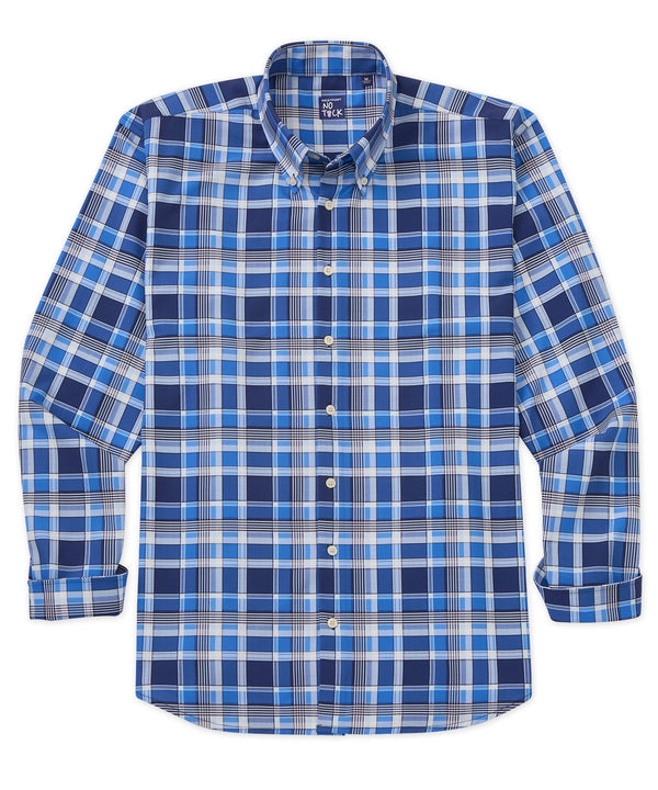 Westport No-Tuck Long Sleeve Plaid Performance Stretch Sport Shirt ...