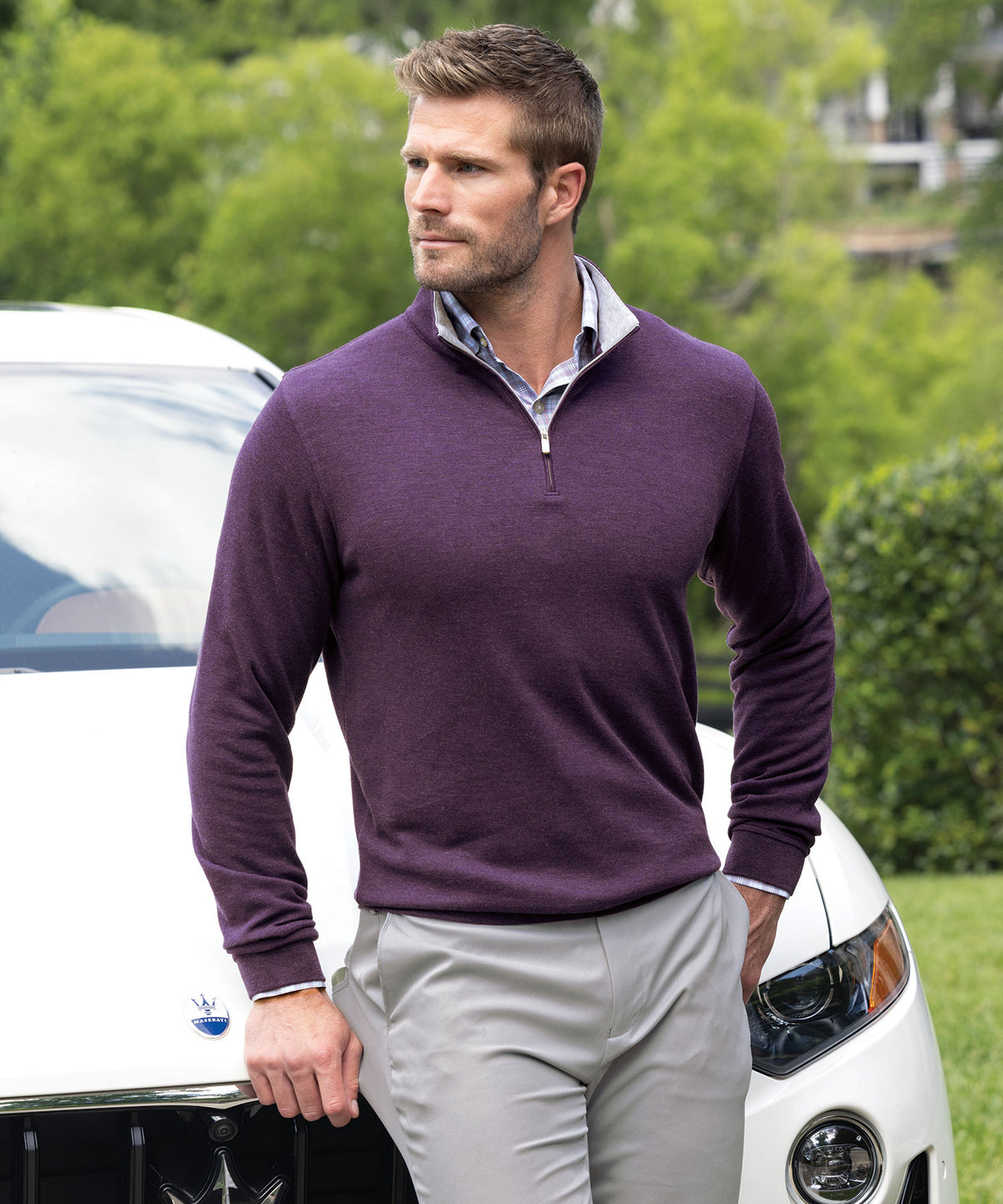 Mens half zip pullover best sale