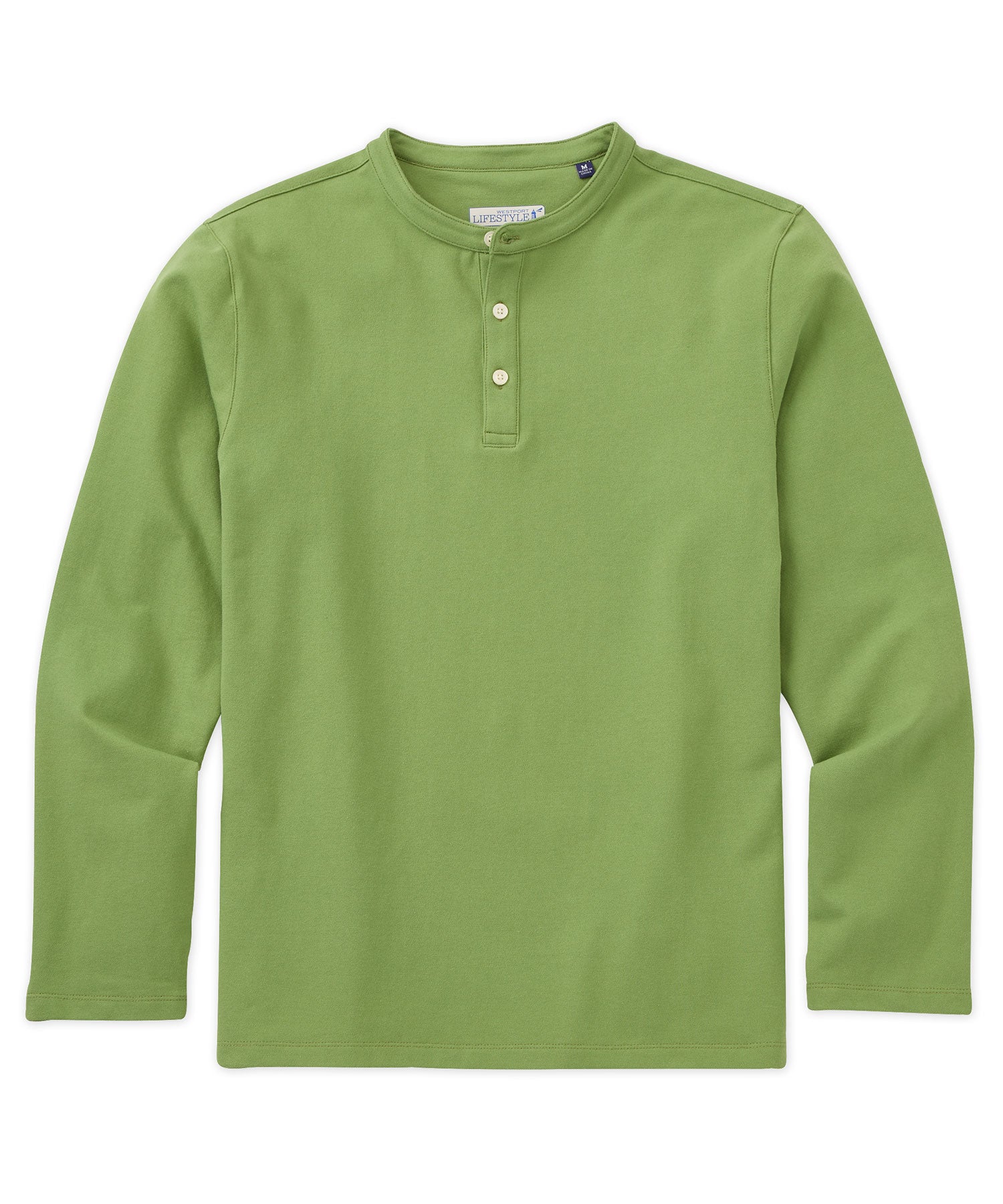 Westport Lifestyle Long-Sleeve Cotton Pique Henley