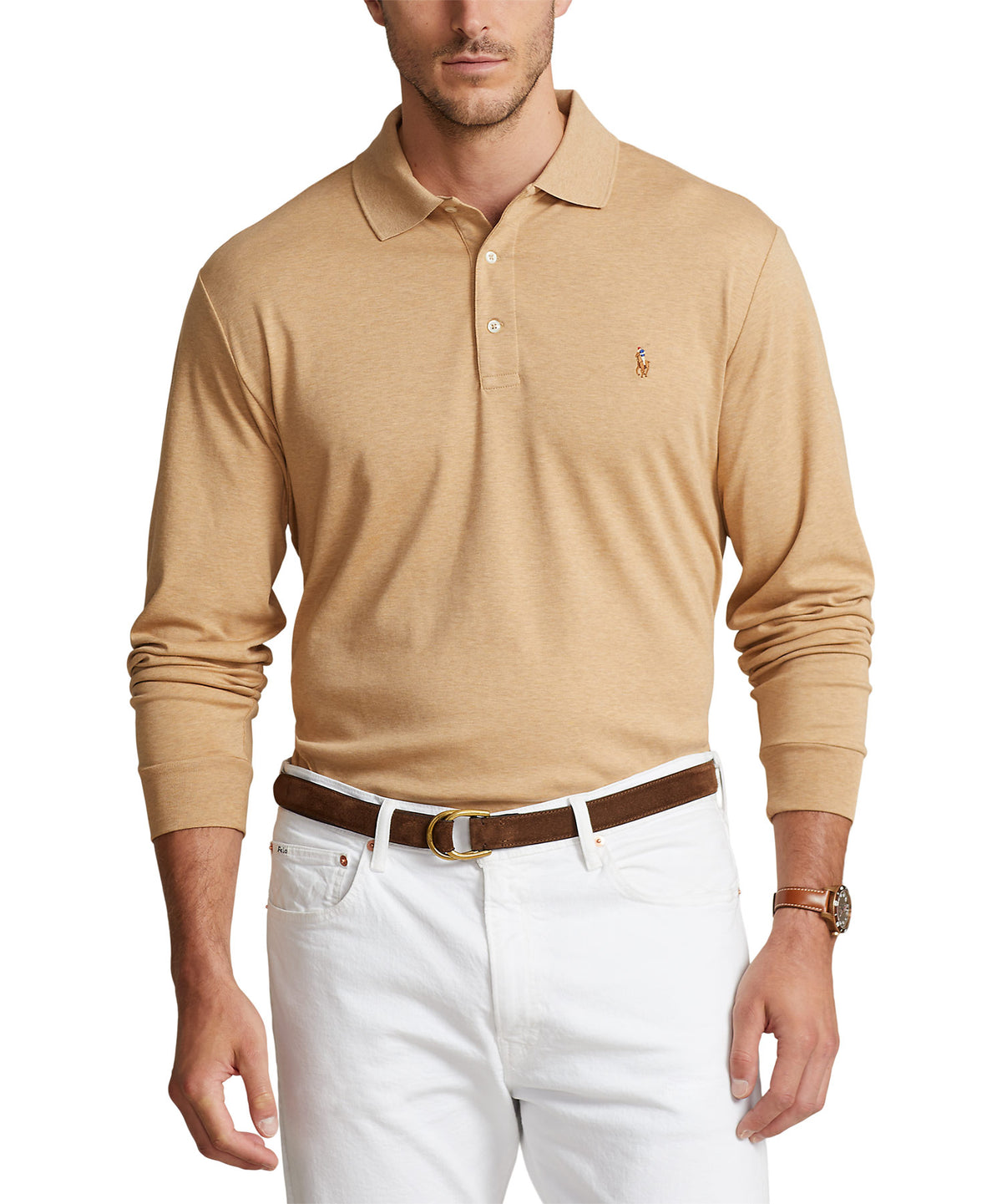 Polo Ralph Lauren Men's Short Sleeve Pima Soft Touch Classic Fit Polo, Men's Casual & Dress Polos