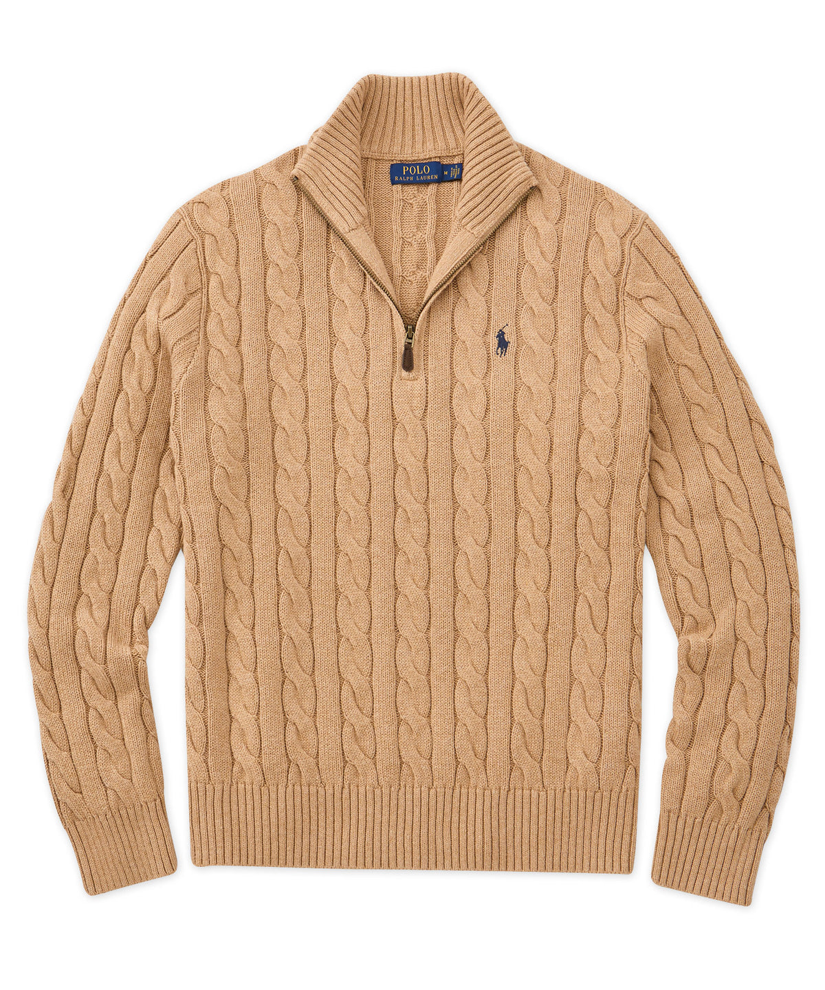 Polo Ralph Lauren Cotton Cable Half-Zip Sweater - Westport Big & Tall