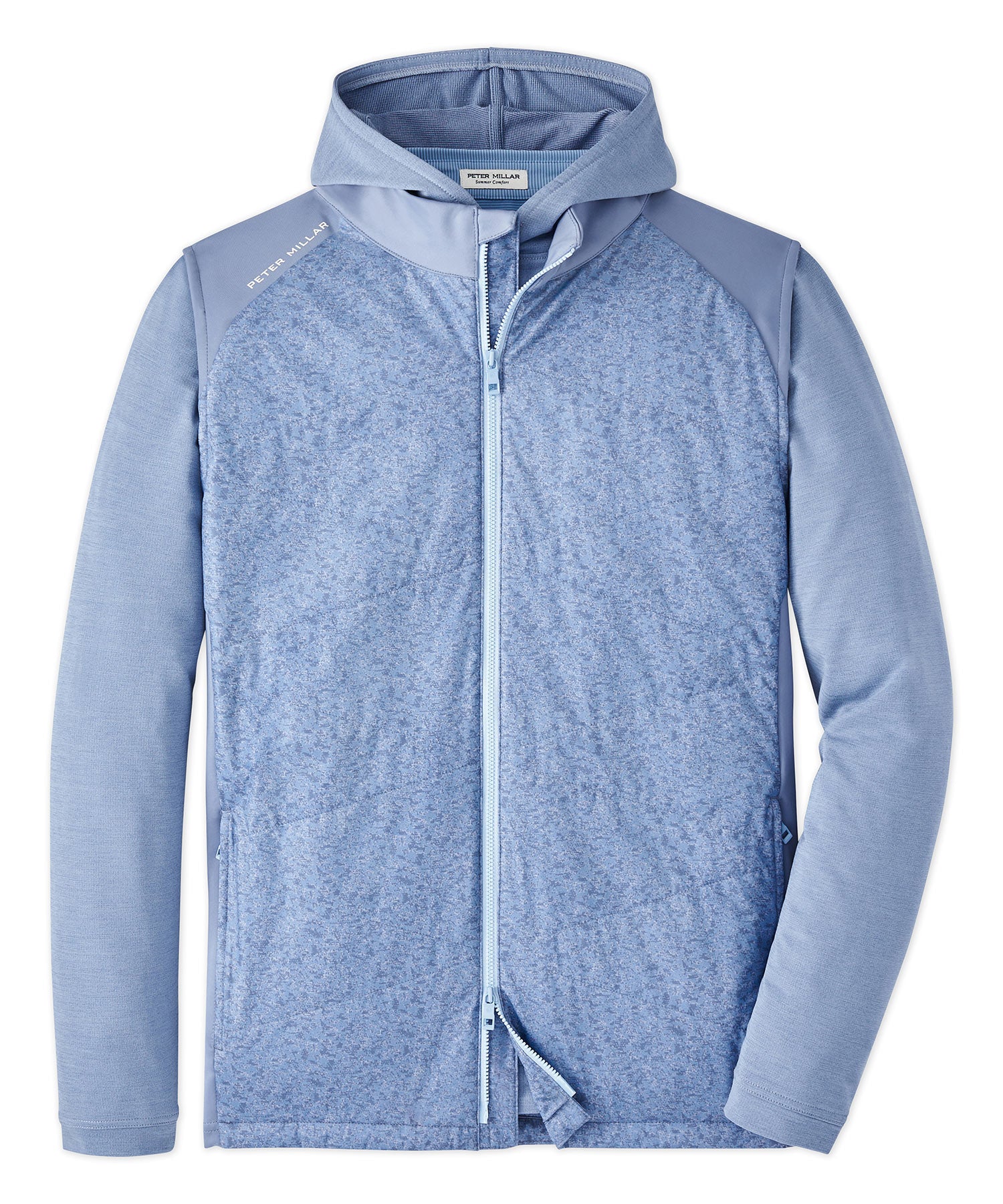 New Peter Millar Golf Sherpa Fleece Jacket Mens Medium Atlantic Blue 484B  859714 - Mikes Golf Outlet