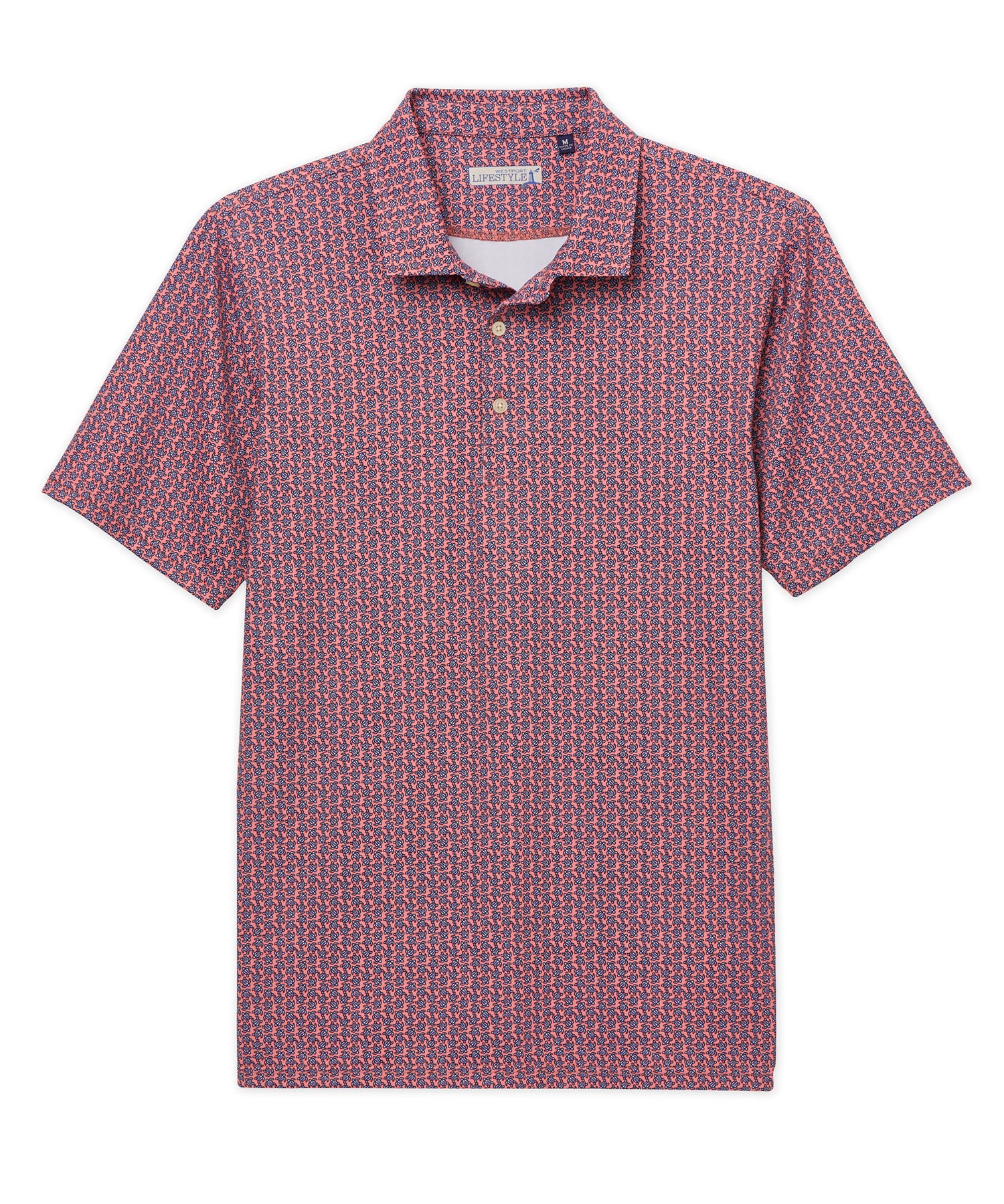 Westport Lifestyle Shadow Stripe Performance Polo Knit Shirt