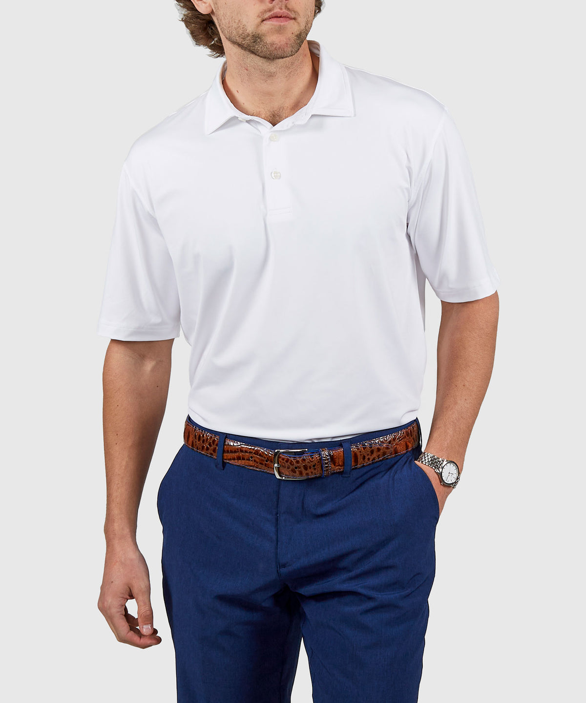 Westport Lifestyle Short Sleeve Performance Polo Knit Shirt, Men's Big & Tall