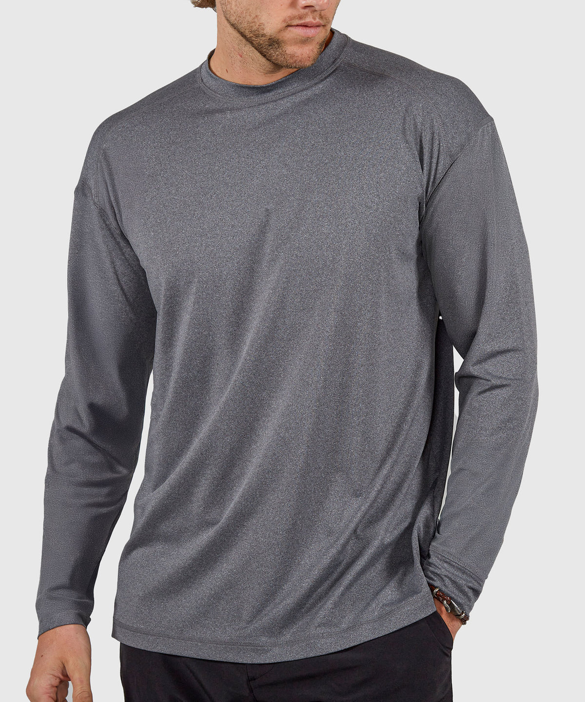 Westport Lifestyle Long Sleeve Performance Crew Neck T-Shirt, Men's Big & Tall