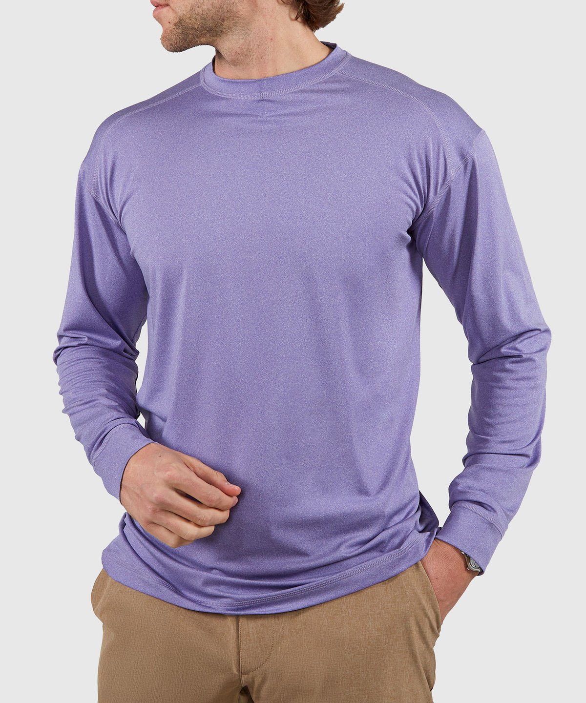 Westport Lifestyle Long Sleeve Performance Crew Neck T-Shirt, Men's Big & Tall