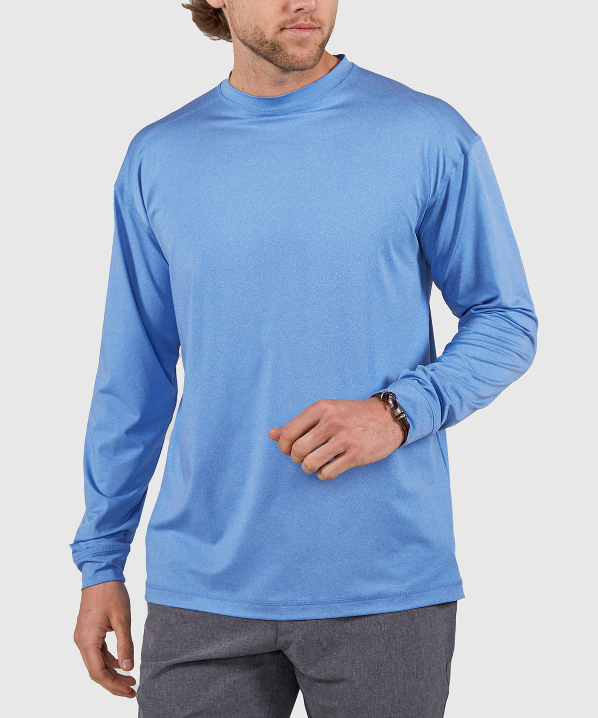 Westport Lifestyle Long Sleeve Performance Crew Neck T-Shirt, Men's Big & Tall