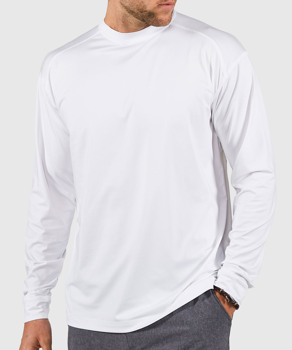 Westport Lifestyle Long Sleeve Performance Crew Neck T-Shirt, Men's Big & Tall