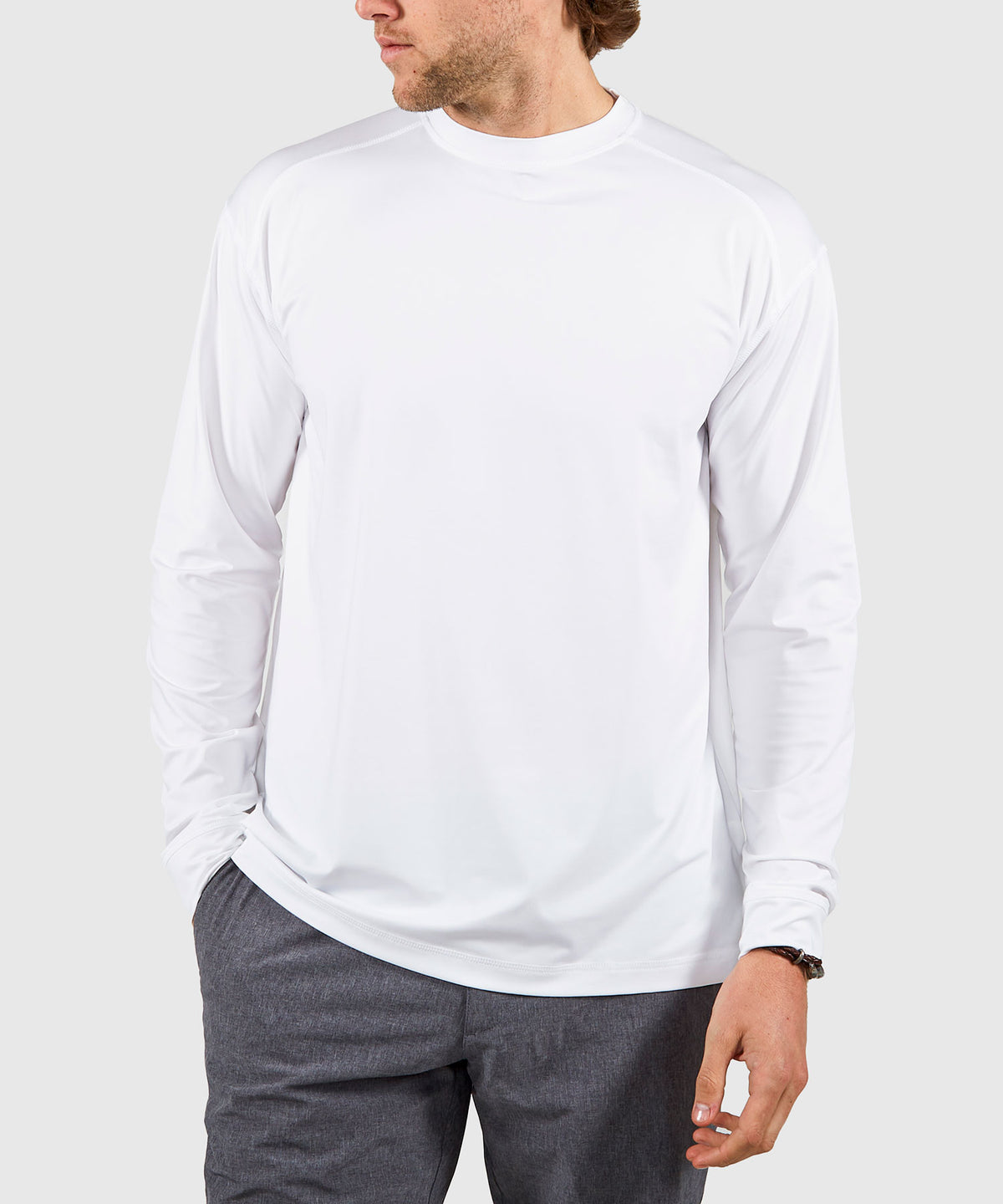 Westport Lifestyle Long Sleeve Performance Crew Neck T-Shirt, Men's Big & Tall