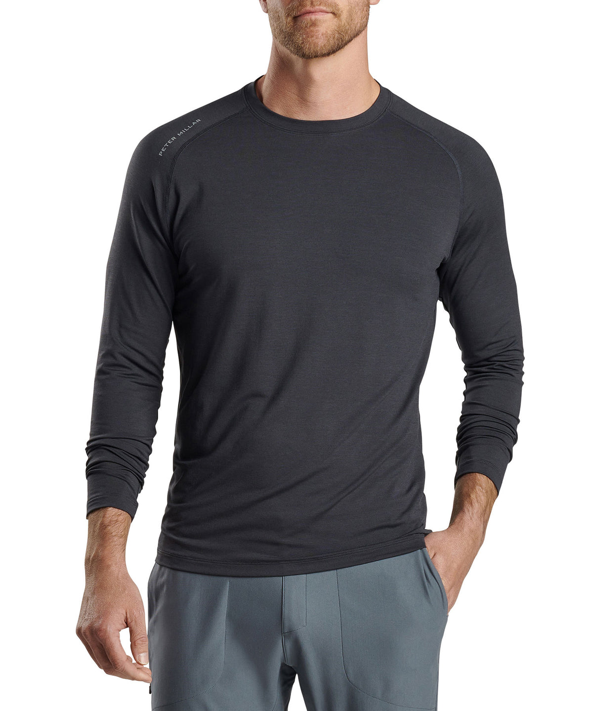 Peter Millar Long Sleeve Aurora Performance T-Shirt, Men's Big & Tall