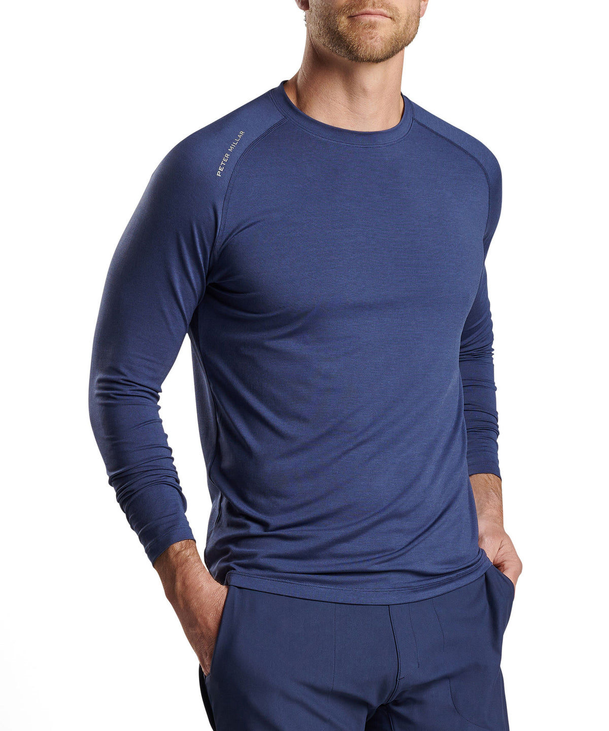 Peter Millar Long Sleeve Aurora Performance T-Shirt, Men's Big & Tall