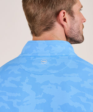 Peter Millar Camo Print Quarter Zip Pullover