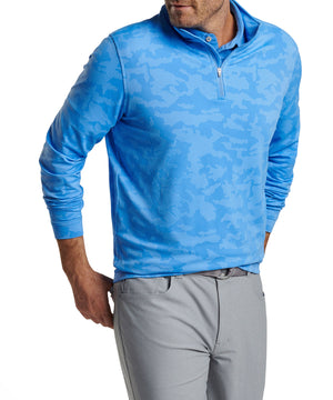 Peter Millar Camo Print Quarter Zip Pullover