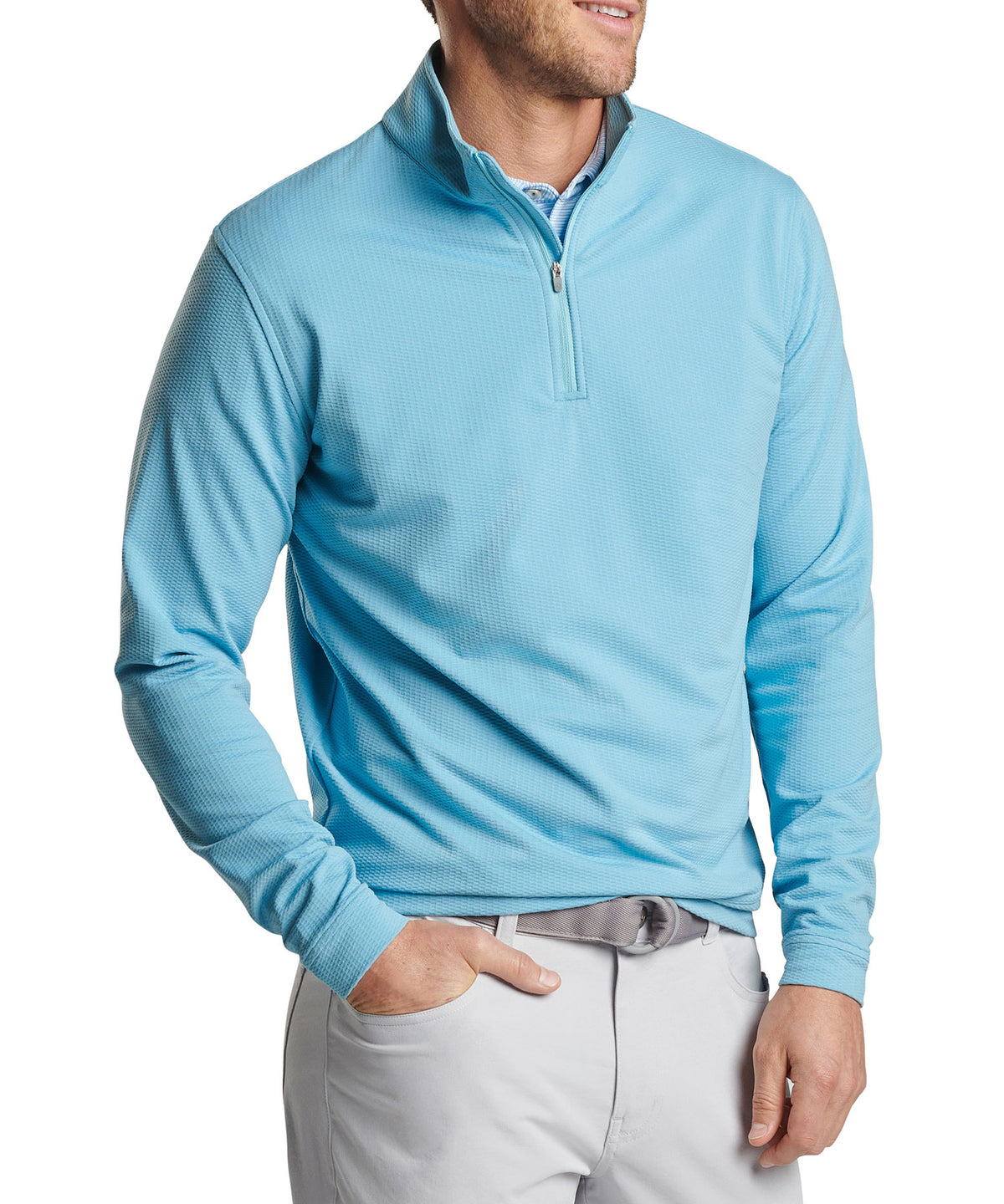 Peter Millar Oval Print Perth Quarter Zip Pullover, Men's Big & Tall