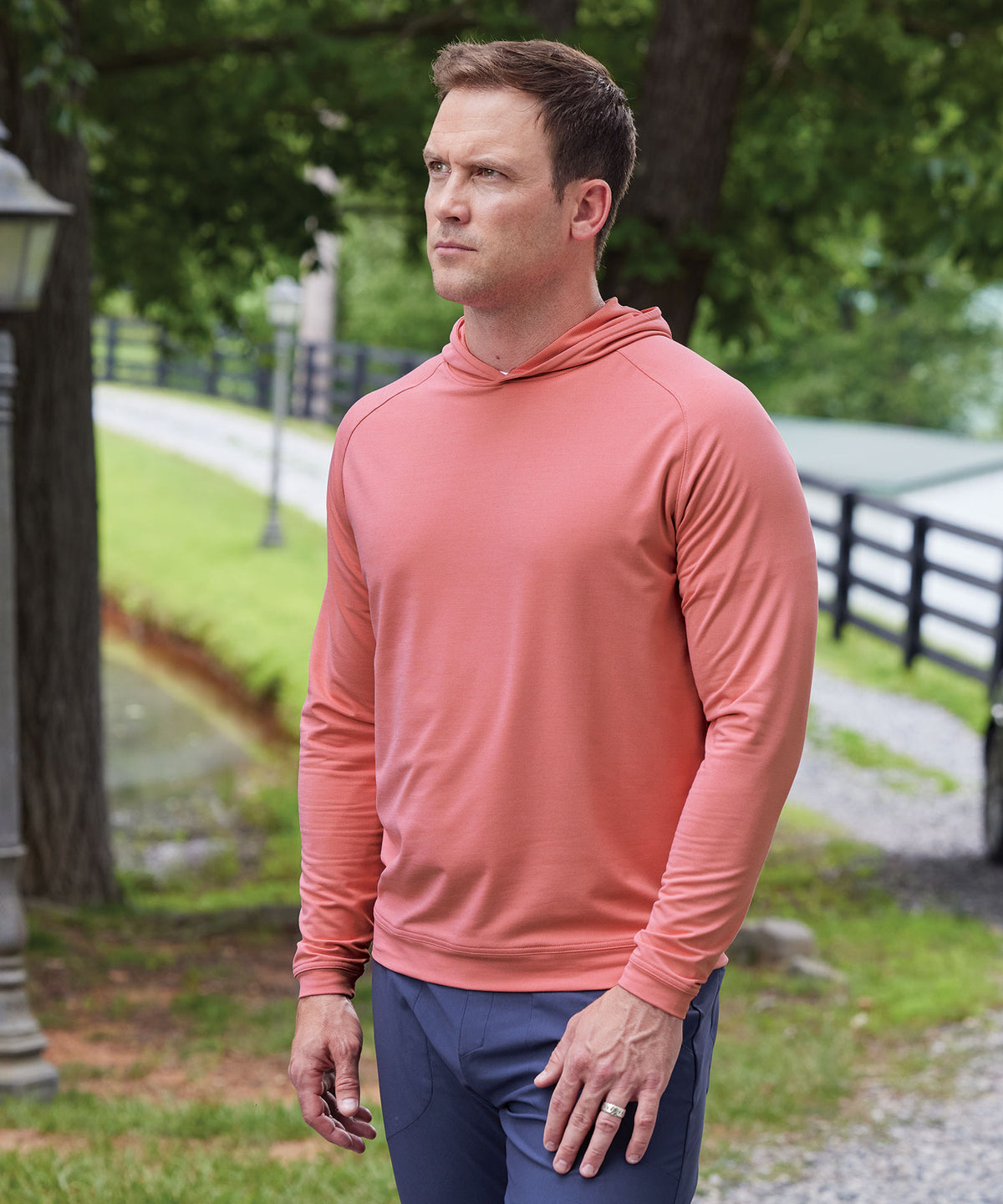 Peter Millar Pine Performance Hoodie Pullover, Men's Big & Tall