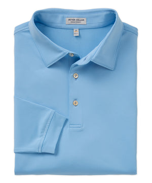 Peter Millar Long Sleeve Solid Performance Polo Knit Shirt