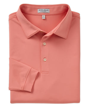 Peter Millar Long Sleeve Solid Performance Polo Knit Shirt