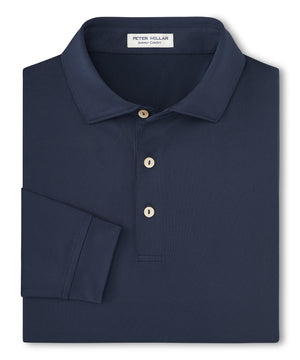 Peter Millar Long Sleeve Solid Performance Polo Knit Shirt