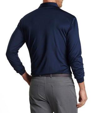 Peter Millar Long Sleeve Solid Performance Polo Knit Shirt