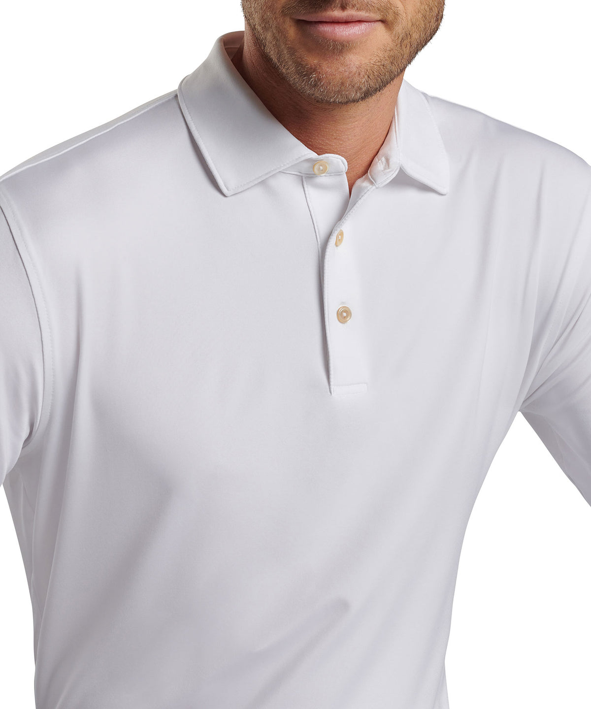 Peter Millar Long Sleeve Solid Performance Polo Knit Shirt, Men's Big & Tall