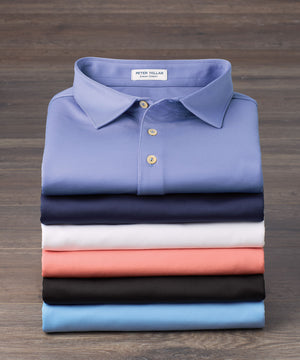 Peter Millar Long Sleeve Solid Performance Polo Knit Shirt