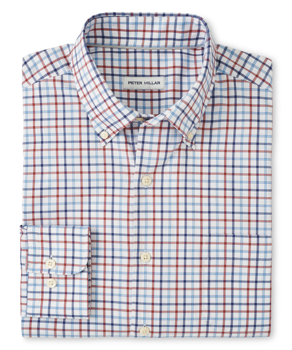 Peter Millar Long Sleeve 'Calgary' Button Down Performance Sport Shirt Sport Shirt, Men's Big & Tall