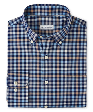 Peter Millar Long Sleeve 'Chambly' Button Down Collar Performance Sport Shirt