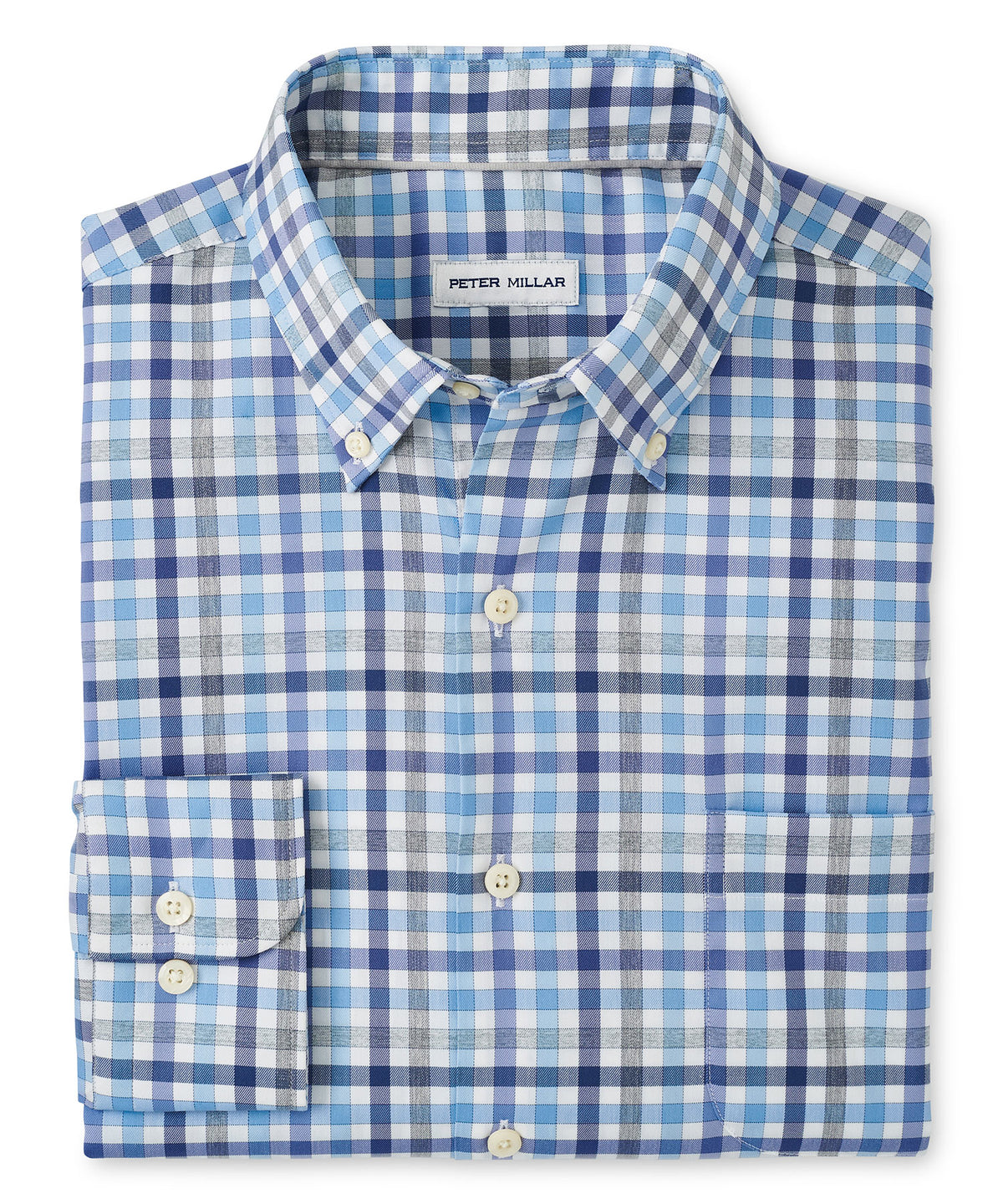 Peter Millar Long Sleeve 'Chambly' Button Down Collar Performance Sport Shirt, Men's Big & Tall