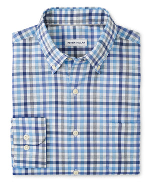 Peter Millar Long Sleeve 'Chambly' Button Down Collar Performance Sport Shirt