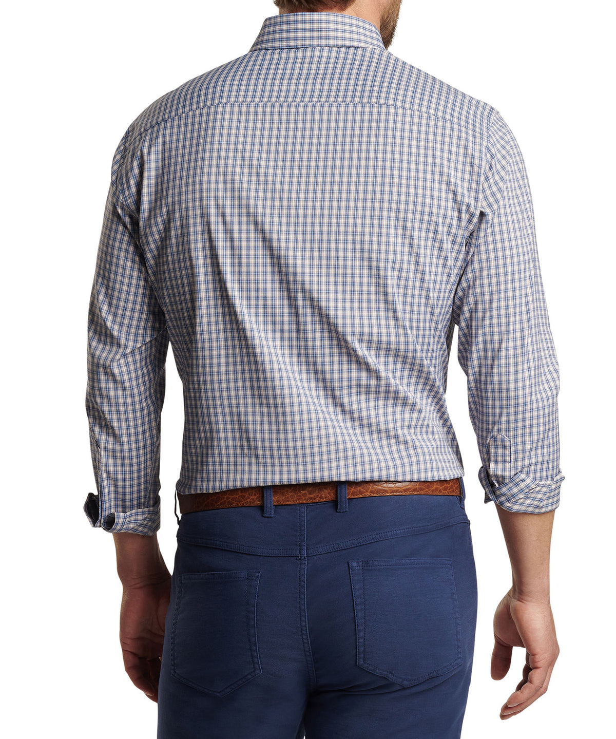 Peter Millar Long Sleeve 'Prairie' Button Down Collar Performance Sport Shirt, Men's Big & Tall