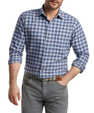 Peter Millar Long Sleeve 'North Bay' Spread Collar Sport Shirt