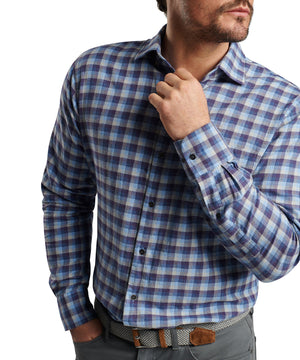 Peter Millar Long Sleeve 'North Bay' Spread Collar Sport Shirt