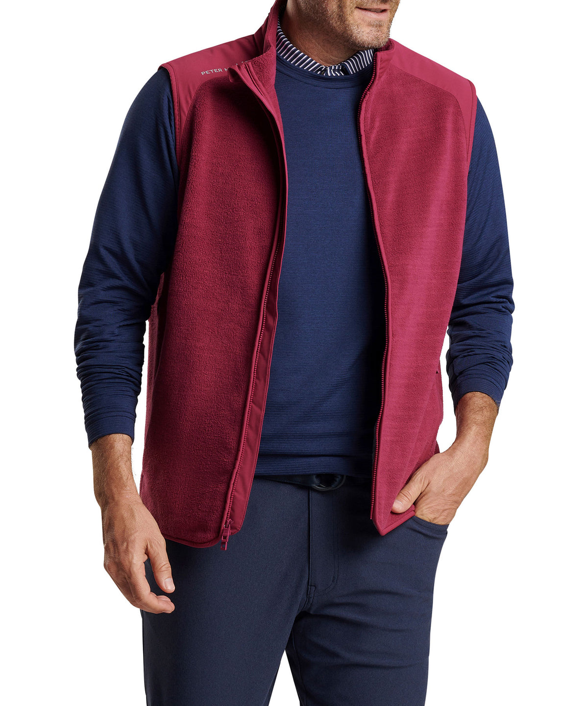 Peter Millar Fade Performance Fleece Vest, Men's Big & Tall