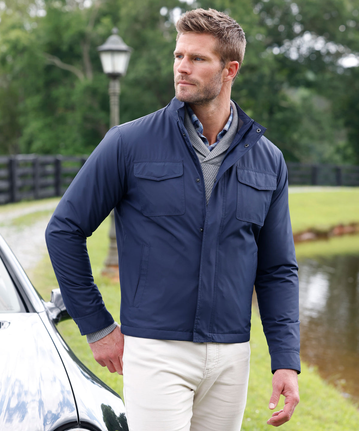 Peter Millar Norfolk Bomber Jacket, Men's Big & Tall