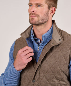 Peter Millar Essex Quilted Wool Travel Vest