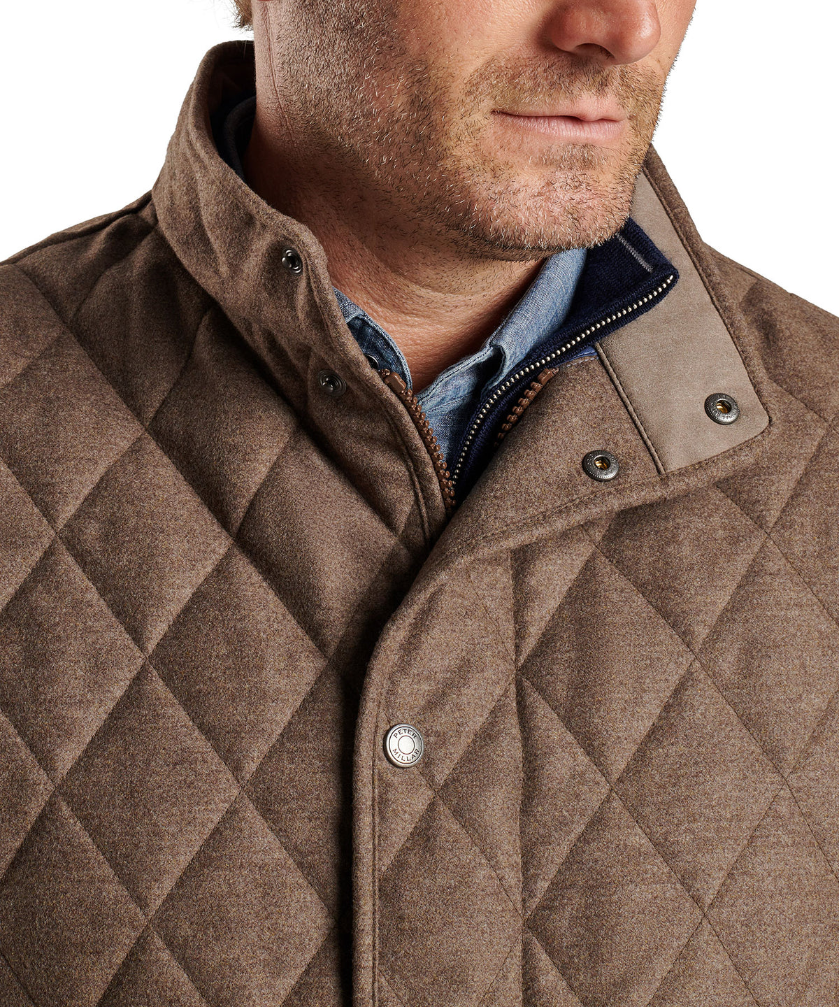 Peter Millar Essex Quilted Wool Travel Vest, Men's Big & Tall