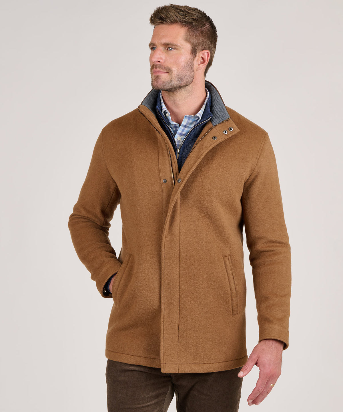 Peter Millar Crown Flex Fleece City Coat, Men's Big & Tall